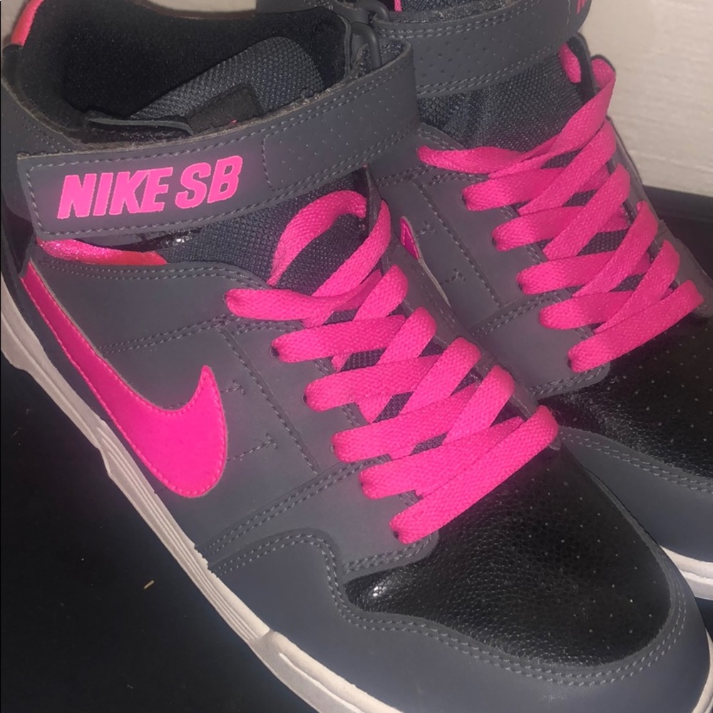 Gray and HOT Pink NIKE Shoes